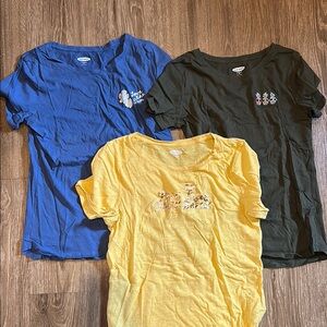 Tween Graphic T-Shirts - Blue, Black, and Yellow